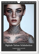Digitale Tattoo-Schönheiten - Computerträume aus der KI (Wandkalender 2024 DIN A4 hoch), CALVENDO Monatskalender