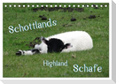 Schottlands Highland Schafe (Tischkalender 2024 DIN A5 quer), CALVENDO Monatskalender