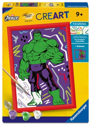 CreArt, Malen nach Zahlen Kinder Marvel Avengers - Hulk Smash. Ravensburger Spieleverlag, 2026.