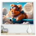 Märchenhafte Merlis - Schweinegeile Illustrationen (hochwertiger Premium Wandkalender 2024 DIN A2 quer), Kunstdruck in Hochglanz