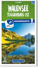 Walensee - Toggenburg Ost 15 Wanderkarte 1:40 000 matt laminiert