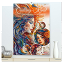 Quilling-Kunst - Elegante Frauenporträts aus Papierstreifen (hochwertiger Premium Wandkalender 2025 DIN A2 hoch), Kunstdruck in Hochglanz