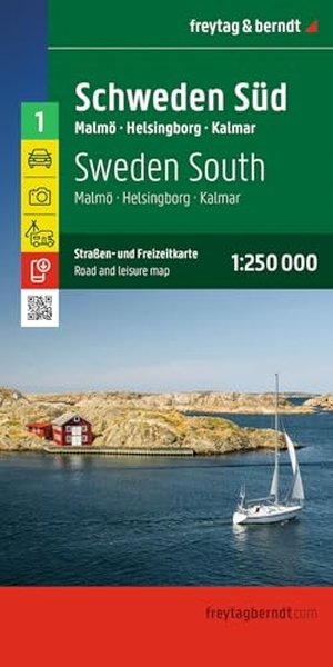 freytag & berndt Straßenkarte Schweden Süd 1:250.000 - Straßen- und Freizeitkarte Malmö - Helsingborg - Kalmar, Camping- und Stellplätze, Blatt 1. Kompass Karten GmbH, 2026.