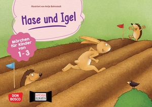 Grimm, Brüder. Hase und Igel. Kamishibai Bildkartenset - Märchen für Kinder von 1-3. Das beliebte Brüder-Grimm-Märchen für das Erzähltheater: mit den Jüngsten in die Welt der Geschichten eintauchen. Don Bosco Medien GmbH, 2023.