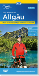 ADFC-Regionalkarte Allgäu 1:75.000, mit Tagestourenvorschlägen, reiß- und wetterfest, E-Bike-geeignet, GPS-Tracks-Download