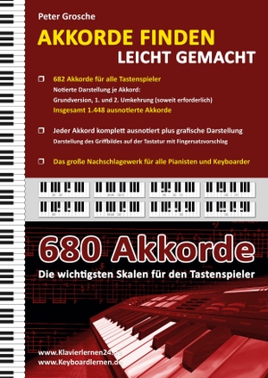 Grosche, Peter. Akkorde finden leicht gemacht - Das große Nachschlagewerk für alle Keyboarder und Pianisten - mehr als 680 Akkorde im Überblick. BoD - Books on Demand, 2022.