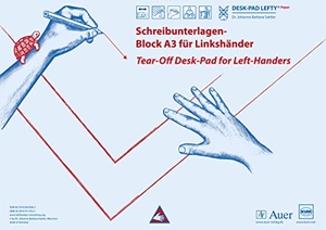 Sattler, Johanna Barbara. Schreibunterlagen-Block DESK-PAD LEFTY®, DIN A3, für Linkshänder - Alle Klassenstufen. Auer Verlag i.d.AAP LW, 2011.