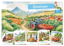 Gemüsiges - Reise ins Land des Gemüses (Wandkalender 2025 DIN A2 quer), CALVENDO Monatskalender