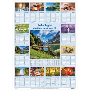 Jeder Tag ist ein Geschenk von dir 2027 - Wandterminer mit Fotos und Psalmworten. Kawohl Verlag GmbH, 2026.