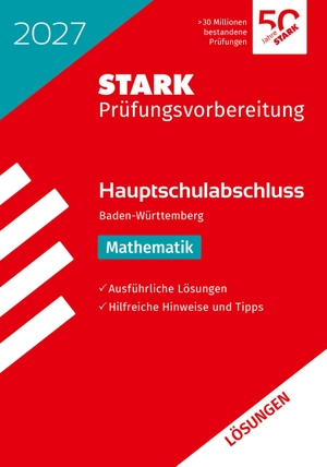 STARK Lösungen zu Mathematik - Hauptschulabschluss 2027 BW - Prüfungsvorbereitung. Stark Verlag GmbH, 2026.
