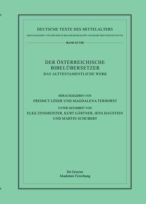 Löser, Freimut / Magdalena Terhorst (Hrsg.). Das Alttestamentliche Werk. Walter de Gruyter, 2023.