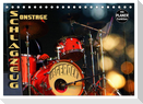 Schlagzeug onstage - "abgerockt" (Tischkalender 2024 DIN A5 quer), CALVENDO Monatskalender
