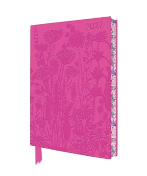 Flame, Tree. Lucy Innes Williams - Pinkfarbenes Gartenhaus - Tischkalender 2027 - Original Flame Tree Publishing DIN A5-Format Exquisit Tischkalender mit Softcovereinband aus Kunstleder mit dreidimensionaler Einbandprägung und farbigem, künstlerisch gestalteten Buchschnitt. Browntrout Verlags GmbH, 2026.
