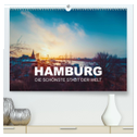 Hamburg - die schönste Stadt der Welt (hochwertiger Premium Wandkalender 2024 DIN A2 quer), Kunstdruck in Hochglanz
