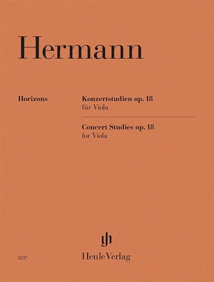 Friedrich Hermann - Konzertstudien op. 18 für Viola - Besetzung: Viola solo. Henle, G. Verlag, 2026.