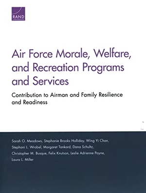 Meadows, Sarah O / Miller, Laura L et al. Air Force Morale, Welfare, and Recreation Programs and Services - Contribution to Airman and Family Resilience and Readiness. RAND Corporation, 2022.