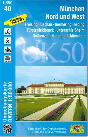Landesamt für Digitalisierung, Breitband und Vermessung (Hrsg.). UK50-40 München Nord und West - Freising, Dachau, Germering, Erding, Fürstenfeldbruck, Unterschleißheim, Gröbenzell, Garching b.München. LDBV Bayern, 2026.