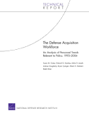 The Defense Acquisition Workforce: An Analysis of Personnel Trends Relevant to Policy, 1993-2006 (2008)