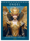 Engel. Goldverzierte Schönheiten in zeitloser Eleganz (Tischkalender 2024 DIN A5 hoch), CALVENDO Monatskalender
