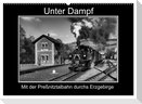 Unter Dampf - Mit der Preßnitztalbahn durchs Erzgebirge (Wandkalender 2024 DIN A2 quer), CALVENDO Monatskalender