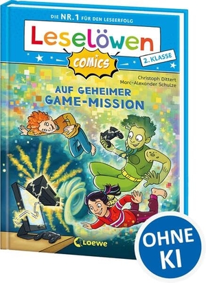 Dittert, Christoph. Leselöwen Comics 2. Klasse - Auf geheimer Game-Mission - Die Nr. 1 für den Leseerfolg als Comic-Buch! - Mit Leselernschrift ABeZeh - Erstlesebuch für Kinder ab 7 Jahren. Loewe Verlag GmbH, 2026.