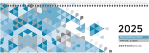 Zettler Kalender (Hrsg.). Tischquerkalender blau 2025 - 29,6x9,9 cm - 1 Woche auf 2 Seiten - Stundeneinteilung 7 - 19 Uhr - inkl. Jahresübersicht - Bürokalender - 116-0015. Neumann Verlage GmbH & Co, 2024.