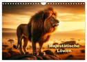 Majestätische Löwen - Die Herrscher der Wildnis (Wandkalender 2025 DIN A4 quer), CALVENDO Monatskalender