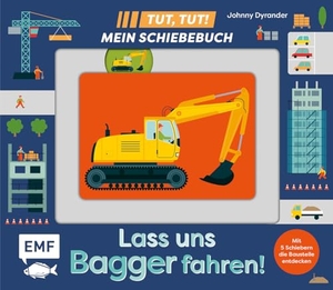 Tut, Tut! - Mein Schiebebuch: Lass uns Bagger fahren! - Pappbilderbuch mit 5 Schiebern für Kinder ab 18 Monaten zum Entdecken der Baustelle. Edition Michael Fischer, 2026.