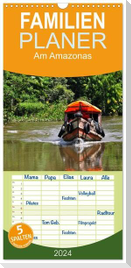 Familienplaner 2024 - Am Amazonas mit 5 Spalten (Wandkalender, 21 x 45 cm) CALVENDO