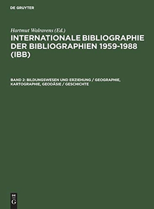 Olejniczak, Ursula / Hartmut Walravens et al (Hrsg.). Bildungswesen und Erziehung / Geographie, Kartographie, Geodäsie / Geschichte. De Gruyter Saur, 1998.