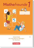 Mathefreunde 1. Schuljahr- Ausgabe Sachsen 2022 - Arbeitsheft mit interaktiven Übungen