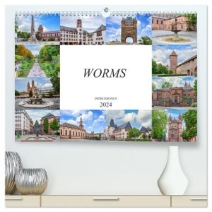 Meutzner, Dirk. Worms Impressionen (hochwertiger Premium Wandkalender 2024 DIN A2 quer), Kunstdruck in Hochglanz - Einmalig beeindruckende Bilder der Stadt Worms. Calvendo, 2023.
