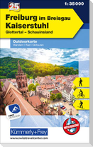 Freiburg im Breisgau Kaiserstuhl Glottertal, Schauinsland, Nr. 25 Outdoorkarte Deutschland 1:35 000