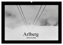 Arlberg black and white (Wandkalender 2025 DIN A2 quer), CALVENDO Monatskalender