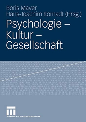 Boris Mayer / Hans-Joachim Kornadt. Psychologie - 