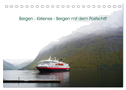 Bergen - Kirkenes - Bergen mit dem Postschiff (Tischkalender 2025 DIN A5 quer), CALVENDO Monatskalender
