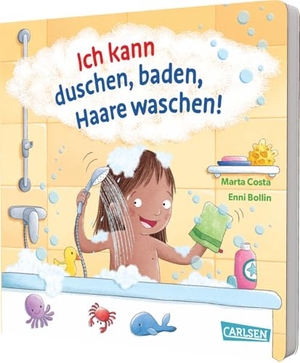 Bollin, Enni. Ich kann duschen, baden, Haare waschen! - Alltagsnahes Pappbilderbuch ab 2 Jahren rund um Sauberkeit und Waschen ohne Tränen. Carlsen Verlag GmbH, 2025.