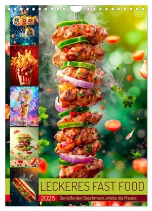 Meutzner, Dirk. Leckeres Fast Food (Wandkalender 2025 DIN A4 hoch), CALVENDO Monatskalender - Von saftigen Burgern über knusprige Nuggets - diese Ilustrationen mit schnellen und dennoch köstlichen Mahlzeiten, die jeden Gaumen erfreuen.. Calvendo, 2024.