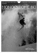 Monochrome Ski (Wandkalender 2025 DIN A4 hoch), CALVENDO Monatskalender