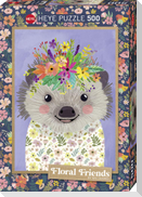 Funny Hedgehog, Floral Friends Puzzle 500 Teile