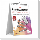 Kreativkalender Tischaufsteller hoch weiß 2027