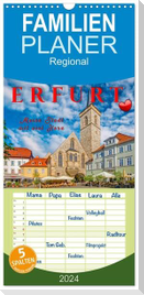Familienplaner 2024 - Erfurt - meine Stadt mit viel Herz mit 5 Spalten (Wandkalender, 21 x 45 cm) CALVENDO