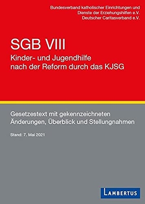 Bundesverband Caritas (Hrsg.). SGB VIII - Kinder- und Jugendhilfe nach der Reform durch das KJSG - Gesetzestext mit gekennzeichneten Änderungen, Überblick und Stellungnahmen. Lambertus-Verlag, 2021.