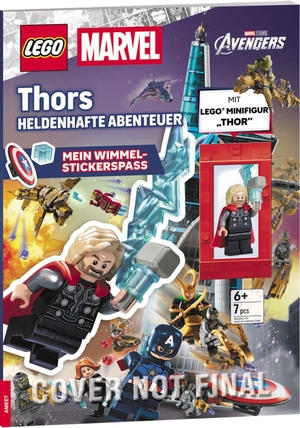 LEGO® MARVEL - Thors heldenhafte Abenteuer - Mein Wimmel-Stickerspaß - mit LEGO® Minifigur "Thor". AMEET sp. z o.o., 2026.