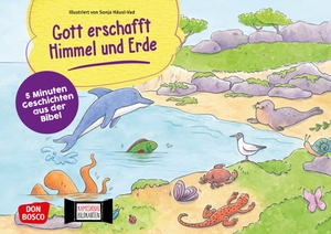 Hebert, Esther / Gesa Rensmann. Gott erschafft Himmel und Erde. Kamishibai Bildkartenset. - Kamishibai Bildkartenset. 5 Minuten Geschichten aus der Bibel. Die Schöpfungsgeschichte für Kinder: Ideal für Religionspädagogik in KITA, Grundschule & Gemeinde. Don Bosco Medien GmbH, 2020.
