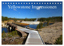 Yellowstone Impressionen (Tischkalender 2024 DIN A5 quer), CALVENDO Monatskalender