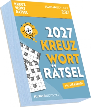 Kreuzworträtsel 2027 - Tagesabreißkalender 11,8x15,9 cm mit 313 Rätsel, zum Aufstellen oder Aufhängen. ALPHA EDITION GmbH, 2026.