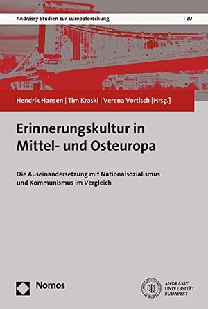 Hansen, Hendrik / Tim Kraski et al (Hrsg.). Erinnerungskultur in Mittel- und Osteuropa - Die Auseinandersetzung mit Nationalsozialismus und Kommunismus im Vergleich. Nomos Verlagsges.MBH + Co, 2021.