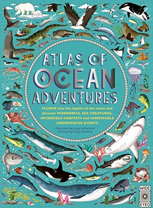 Hawkins, Emily. Atlas of Ocean Adventures - A Collection of Natural Wonders, Marine Marvels and Undersea Antics from Across the Globe. Quarto Publishing PLC, 2019.