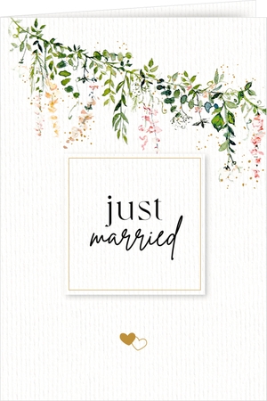 Grußkarte mit Kuvert - just married - (Always & Forever). Coppenrath, 2025.